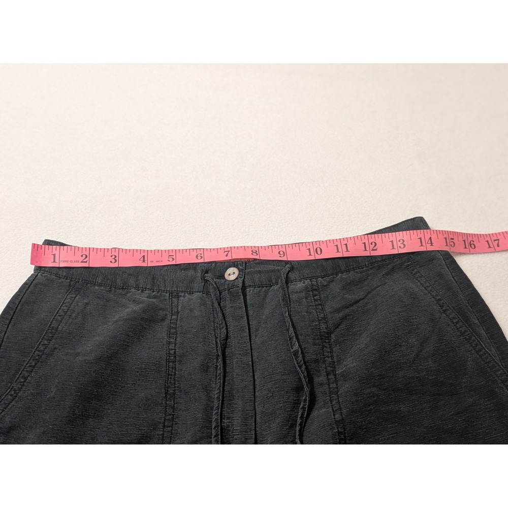 Linden Hill 100% Silk Pants Black Wide Leg Size Small Cropped Lagenlook Washable - Picture 8 of 11